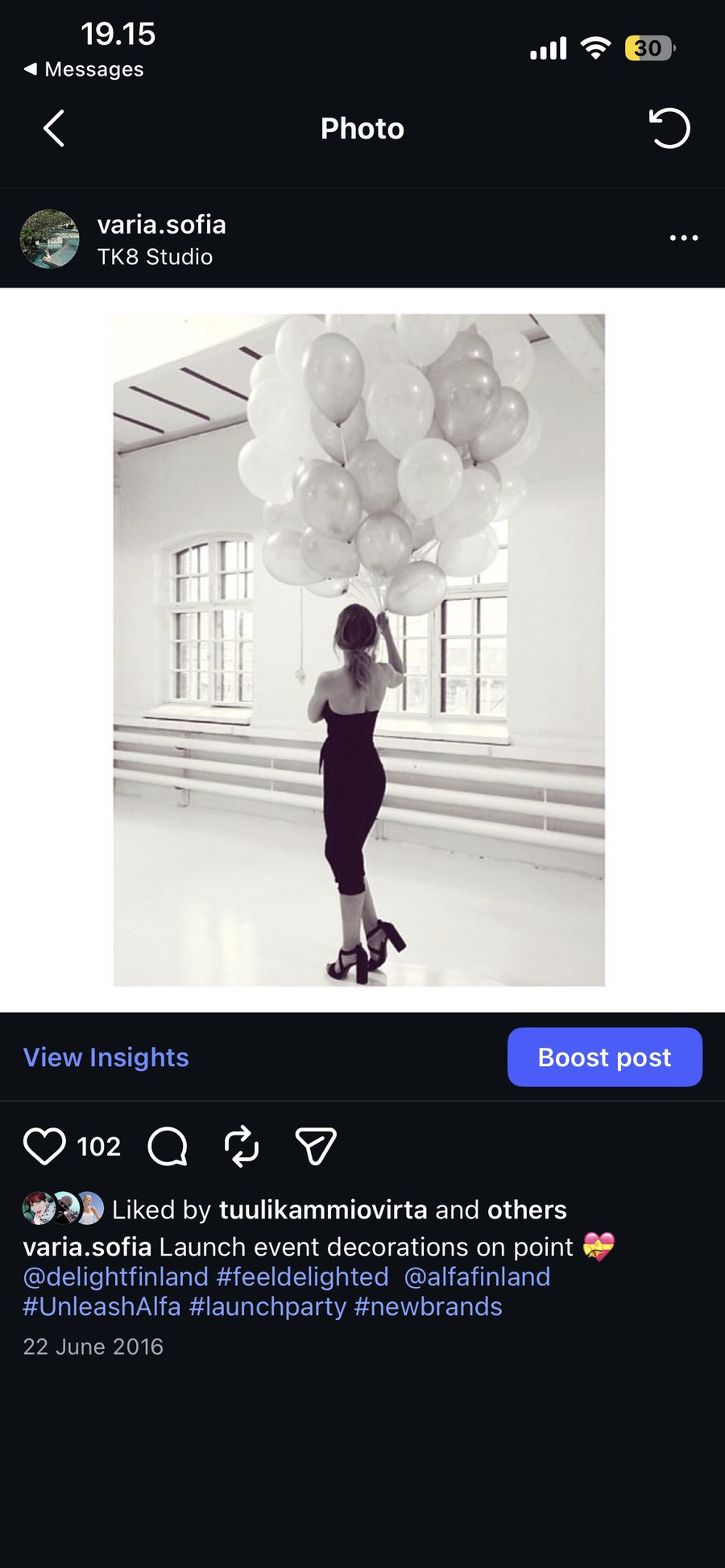 Varia Instagram throwback 1