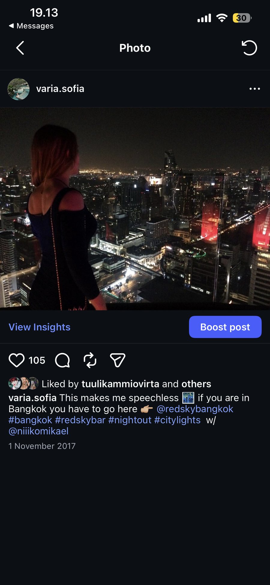 Varia Instagram throwback 2